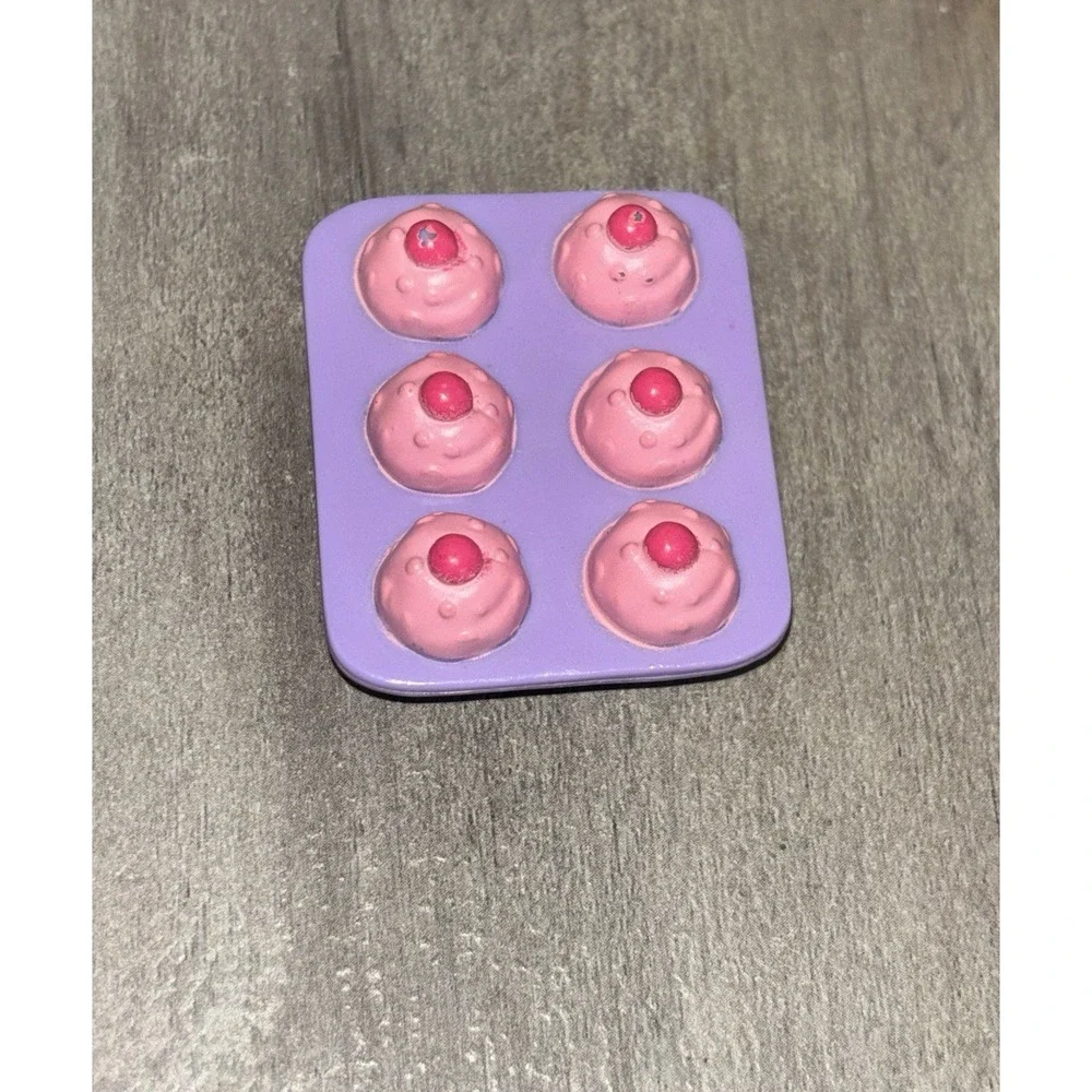 Fisher Price Loving Family Dollhouse Pink Birthday Cupcakes Dessert Pan Tray
